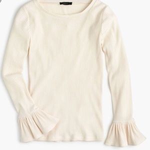 CREAM LONG SLEEVE J. CREW TOP